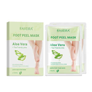 Etiqueta privada Venta al por mayor Enmascaramiento <span class=keywords><strong>de</strong></span> <span class=keywords><strong>pies</strong></span> Peel Piel muerta Exfoliante Hidratante Herbal Aloe Vera Peeling Foot Mask Spa - Product Image 1