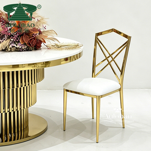 Banquet Hall Stainless Steel <b>Stackable</b> Event <b>Chairs</b> Weddings - Product Image 1