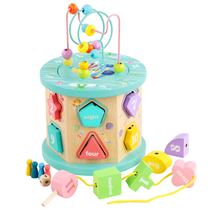 Jouets mathématiques Montessori en bois pour enfants, Abacus multifonctions, perles, jeux éducatifs précoces pour enfants - Product Image 1