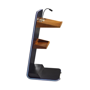 <span class=keywords><strong>Atril</strong></span> LED móvil con 2 ruedas-Podio rodante portátil con iluminación LED decorativa - Product Image 2