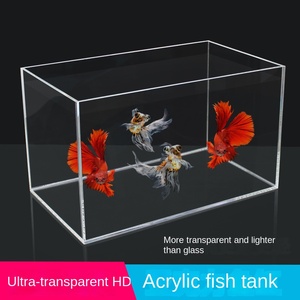 Bể cá cảnh để bàn nhỏ siêu trắng, thân thiện với môi trường, hình chữ nhật, chất liệu acrylic, dành cho cá vàng, thiết kế sáng tạo, cảnh quan tự nhiên. - Product Image 4