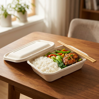Barquette alimentaire en pulpe moulée naturelle non blanchie, de qualité supérieure, compatible micro-ondes, pour service de traiteur