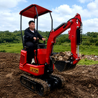 YGZG Excavator Crawler Terlaris 10.3HP Diesel Kemampuan Mendaki 30 Derajat untuk Pertanian Excavator Crawler Kecil