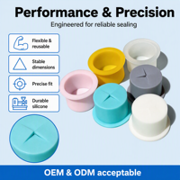Tapón de Silicona para Botellas de Reactivos, Tapón de Sellado para Frascos de Laboratorio, Suave, Flexible, a Prueba de Polvo, Tamaño Personalizado, Tapones de Laboratorio OEM ODM