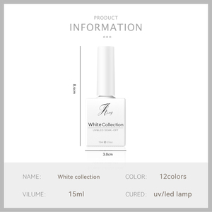 JTING популярная 12 видов цветов классическая супер молочно-белая коллекция гель-лаков Vegan Crulty free натуральные цвета УФ Гель-лак для ногтей - Product Image 2