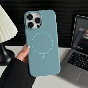 เคสโทรศัพท์ TPU สีพื้นพรีเมียมขายดีที่สุด แบบนิ่ม คล้ายผิวหนัง พร้อมแม่เหล็ก สำหรับรุ่น 15 16 17 Pro - Product Image 3