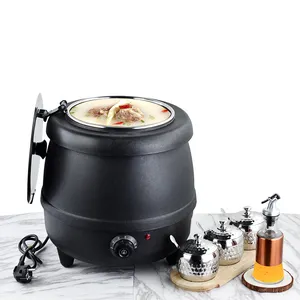 Taşınabilir elektrikli çorba isıtıcı çorba ısıtma Pot büfe çorbası isıtıcı