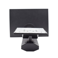 Support de moniteur de bureau pliable WOSHUO POSD-19 en plastique ABS/métal/moulage sous pression, support de base réglable, support de fixation noir 1,8-7 kg