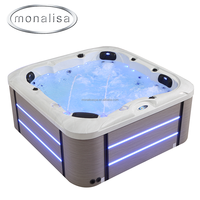 Bain à remous Monalisa grand format pour 6 personnes, baignoire hydromassante autoportante de luxe, spa de massage moderne pour extérieur en acrylique