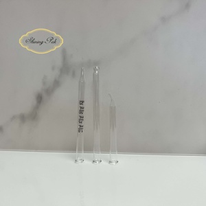 Elégant blanc 20/410 compte-gouttes cosmétiques compte-gouttes en verre transparent lisse avec bouchon en or <span class=keywords><strong>bouchons</strong></span> cosmétiques parfums bouchon de bouteille - Product Image 2