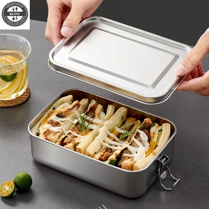 Scatola per il pranzo Bento a tenuta stagna in acciaio inossidabile per gli adulti scomparti contenitore per alimenti per la preparazione dei pasti - Product Image 1