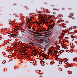 2022วันวาเลนไทน์เซ็กซี่ริมฝีปากรูปร่าง Glitter ร่างกายเล็บ Glitter ตกแต่งงานแต่งงาน - Product Image 5