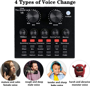 Professional PC Sound Card Set Studio Condenser <b>Microphone</b> for Karaoke Podcast Recording Live Streaming - Product Image 4