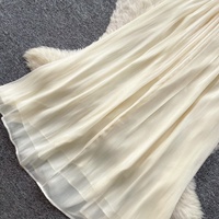 Robe longue élégante sans manches à col halter avec strass, coupe trapèze, pour femme, décontractée, avec ceinture à nouer, fluide, pour soirée et fête