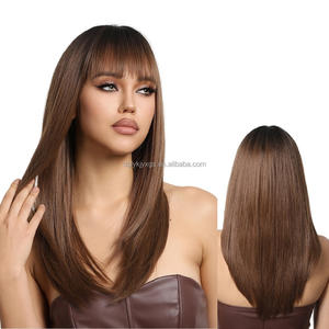 วิกผมสังเคราะห์แบบเต็มศีรษะ รุ่นใหม่ WH28 ปี 2024  แบบมีหน้าม้า<span class=keywords><strong>ซี</strong></span><span class=keywords><strong>ท</strong></span><span class=keywords><strong>รู</strong></span> สีออมเบร น้ำตาล<span class=keywords><strong>ท</strong></span>อง สำหรับผู้หญิง - Product Image 2