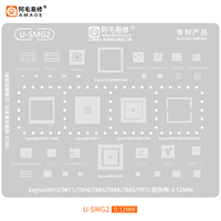 Stensil Reballing BGA untuk CPU/RAM Samsung Seri Exynos 8895/7870/3475/9610/990 E8825 RAM496/556 IF/RF/PA/Power/Wifi IC Chipset