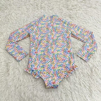 Maillot de bain une pièce pour bébé fille, manches longues, vêtements de plage pour bébé