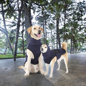 OEM & ODM صدرية بوليستر للكلاب مضادة للقلق تسمح بمرور الهواء ملابس مريحة للحيوانات الأليفة لبدلة تهدئة عاطفية وتخفيف قلق الكلاب - Product Image 3
