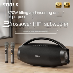 New s1619 150 Wát công suất cao ngoài trời di động loa siêu trầm <span class=keywords><strong>RGB</strong></span> <span class=keywords><strong>LED</strong></span> chiếu sáng không dây cho 5.3 IPX-6 không thấm nước pin Powered - Product Image 2