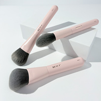 Ensemble de pinceaux de maquillage professionnels à marque privée - Logo personnalisé OEM, manche en bois écologique, compatible avec le correcteur, 6 pièces/ensemble, synthétique
