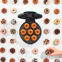 Macchina Portatile per Mini Ciambelle con Riscaldamento Bilaterale, Piastra Antiaderente per Cupcake e Snack
