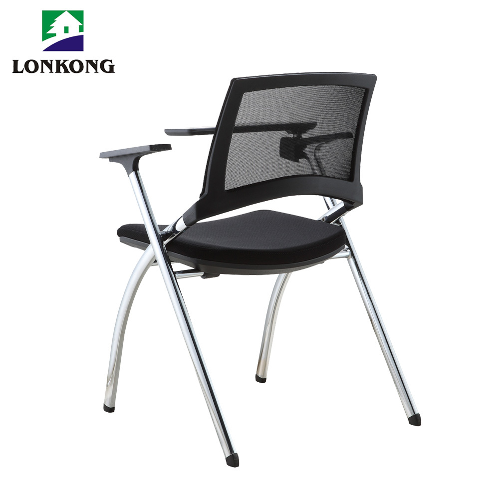 Conference room stackable training learning chair with writing pad