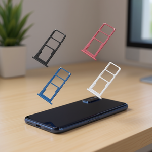 Tiroir pour carte SIM et microSD pour Samsung Galaxy A02S A03S Noir - Product Image 3