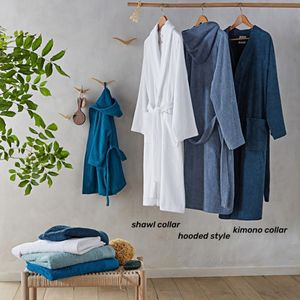 Peignoir de bain 5 étoiles blanc ou couleur personnalisée 100 coton serviette éponge peignoir en gros coton peignoir pour adultes - Product Image 4