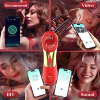 Jouets pour adultes 3-en-1 Clit Sucker, contrôle par application, 10 modes de succion et de léchage, pour clitoris et mamelons féminins, 100% étanche, silicone écologique