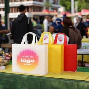 Biểu Tượng Tùy Chỉnh Tái Sử Dụng Trung Bình Không Dệt Vải Mua Sắm Tote Túi Dây Đeo Vai Không Dệt Xử Lý Nhiều Màu Có Thể Gập Lại Thư - Product Image 4