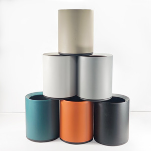 Double Layer <b>Plastic</b> Trash Can Cylindrical Indoor Waste <b>Bin</b> For Bedroom <b>Kitchen</b> Living Room Minimalist Design - Product Image 1