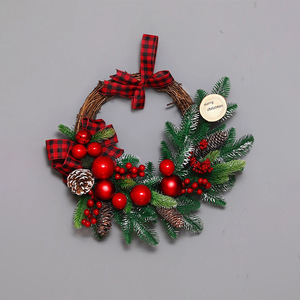 พวงหรีดหวายตกแต่งคริสต์มาสคุณภาพสูง DAMAI สำหรับแขวนประตู ตกแต่งฉาก ประดับต้นไม้ และพวงมาลัยแขวน - Product Image 3