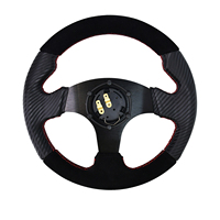 Volant de course modifié TIYPEOR en velours noir et PVC, 280 mm, pour simulateur de jeu de course