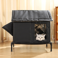 All-season waterdichte regenbestendige kattenhuis, koudebestendige buitenruimte, grote ruimte, afgesloten tent, stevige huisdierbenodigdheden voor zwerfkatten