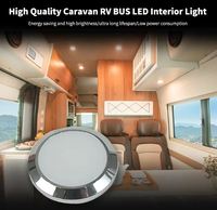 Lumière de plafond intérieure LED 12V pour camping-car, caravane, camion, bus, 2,5W, garantie de 3 ans