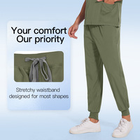 Ensembles de blouses médicales lavables unisexes en tissu polyester Dobby, col en V, manches courtes, combinaison à fentes, uniforme pour spa, esthéticiennes, infirmières, usage médical