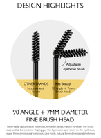 Gel à sourcils professionnel naturel 3D, waterproof, longue tenue, double embout avec brosse, sans produits chimiques