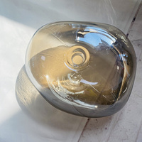 Abat-jour en verre personnalisé antique gros couvercle en verre rond irrégulier avec vis G9 divers styles chinois français