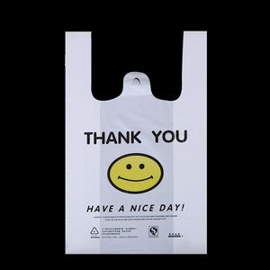 Bolsa de Plástico de Alta Calidad Biodegradable con Impresión Personalizada para Compras en Supermercados, Bolsa de Plástico HDPE para Camisetas, Bolsa de Agradecimiento - Product Image 3