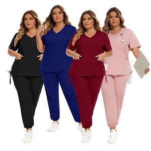 Nuevo diseño de color médico enfermera estiramiento uniforme Exfoliante para el personal del hospital ropa de trabajo cómodo conjunto de uniforme exfoliante - Product Image 5
