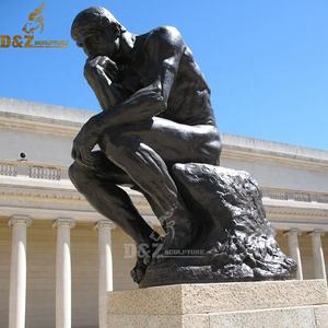 Personnalisé la célèbre sculpture <span class=keywords><strong>de</strong></span> <span class=keywords><strong>Rodin</strong></span> coulée statue en <span class=keywords><strong>bronze</strong></span> <span class=keywords><strong>de</strong></span> penseur à grande échelle <span class=keywords><strong>de</strong></span> haute qualité - Product Image 2