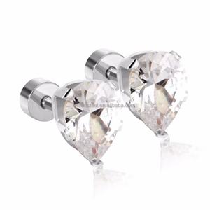 Elegant Stainless Steel <b>Stud</b> <b>Earring</b> for Women 6mm Shining Zircon <b>Earrings</b> 18K Gold Plated <b>Earrings</b> Jewelry - Product Image 5