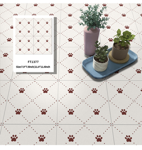Home Decor <strong>Stick</strong> <strong>on</strong> Self Adhesive Vinyl <strong>Floor</strong> <strong>Tile</strong> Peel and <strong>Stick</strong> <strong>Floor</strong> <strong>Tiles</strong> with Dog Paw Figure - Product Image 2