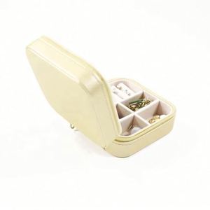 square Wholesale Girls Travel Portable Necklace Jewelry Storage <b>Box</b> Pu Leather Luxury Jewelry <b>Box</b> - Product Image 3
