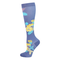 En stock, chaussettes de compression sportives personnalisées avec logo, motif personnalisé, respirabilité, soutien de la circulation, compression 15-20 mmHg