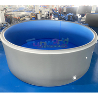 Grande piscine gonflable rectangulaire pliable légère hors sol en tissu PVC durable à structure Drop-stitch pour usage commercial extérieur