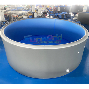 Grande piscine gonflable rectangulaire hors sol, portable, durable, en tissu PVC Drop-stitch, antidérapante, pour usage commercial extérieur - Product Image 3