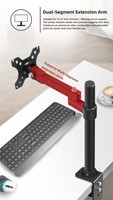 Ergonomique XL03 VESA LCD 14-27 Pouces Ordinateur Portable et Moniteur PC Bras de Montage Pliant Support de Table pour le Bureau