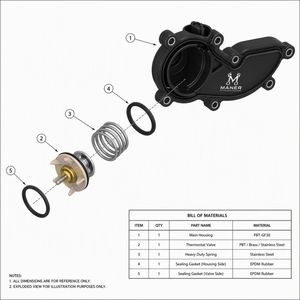 เทอร์โมสตัทน้ำหล่อเย็นเครื่องยนต์ MANER รุ่น 06E121111AL 06E121111AD สำหรับ Audi A4 A5 A6 A7 A8 Q5 Q7 เครื่องยนต์ 3.0T อะไหล่ทดแทนระบบระบายความร้อน - Product Image 5