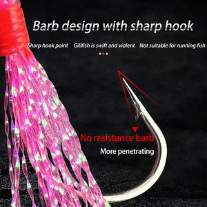 Sabiki Lure Hook Rigs per attrezzatura da <span class=keywords><strong>pesca</strong></span> <span class=keywords><strong>pesca</strong></span> <span class=keywords><strong>in</strong></span> <span class=keywords><strong>mare</strong></span> <span class=keywords><strong>in</strong></span> acqua salata Sabiki Lures esche per la pelle di pesce con perline luminose Sabiki Rigs - Product Image 3